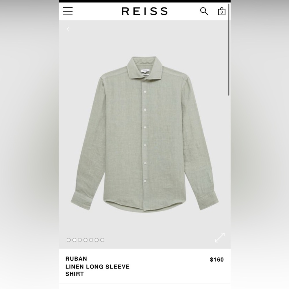 REISS RUBAN LINEN LONG SLEEVE SHIRT